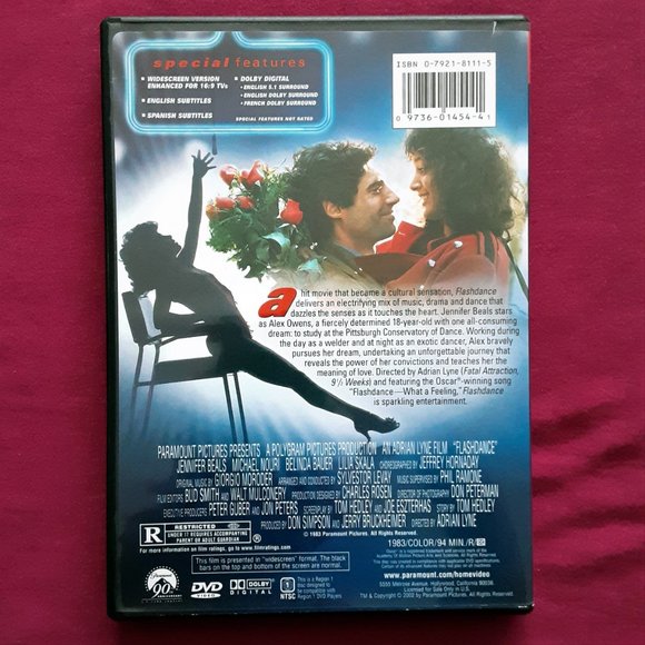 Flashdance WIDESCREEN DVD Collection, Paramount, Special Features, Rated R - Picture 2 of 5